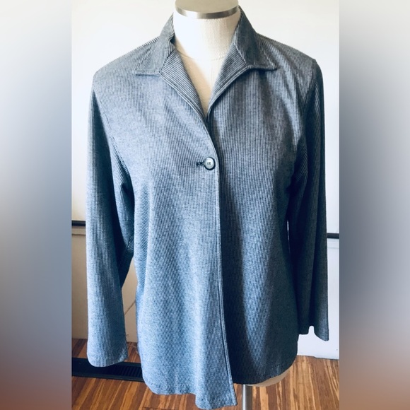 Vintage Clio One Button Striped Dress Suit Jacket Size SML. Made in USA - Picture 1 of 7